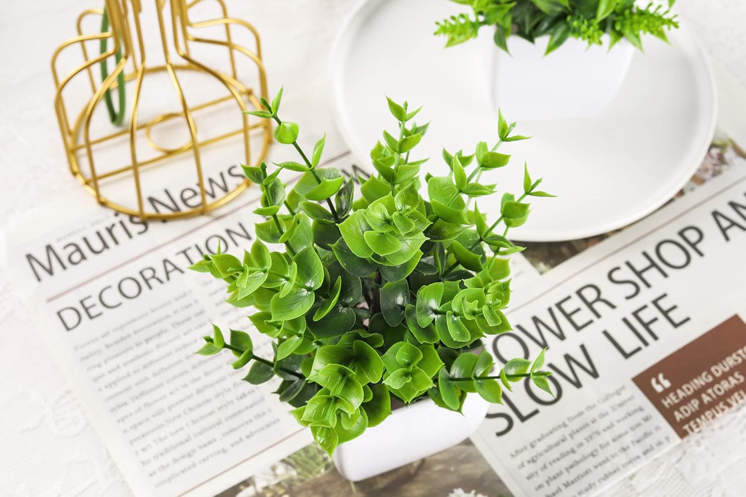Der Rose 4 Pack Artificial Plants for Home Decor