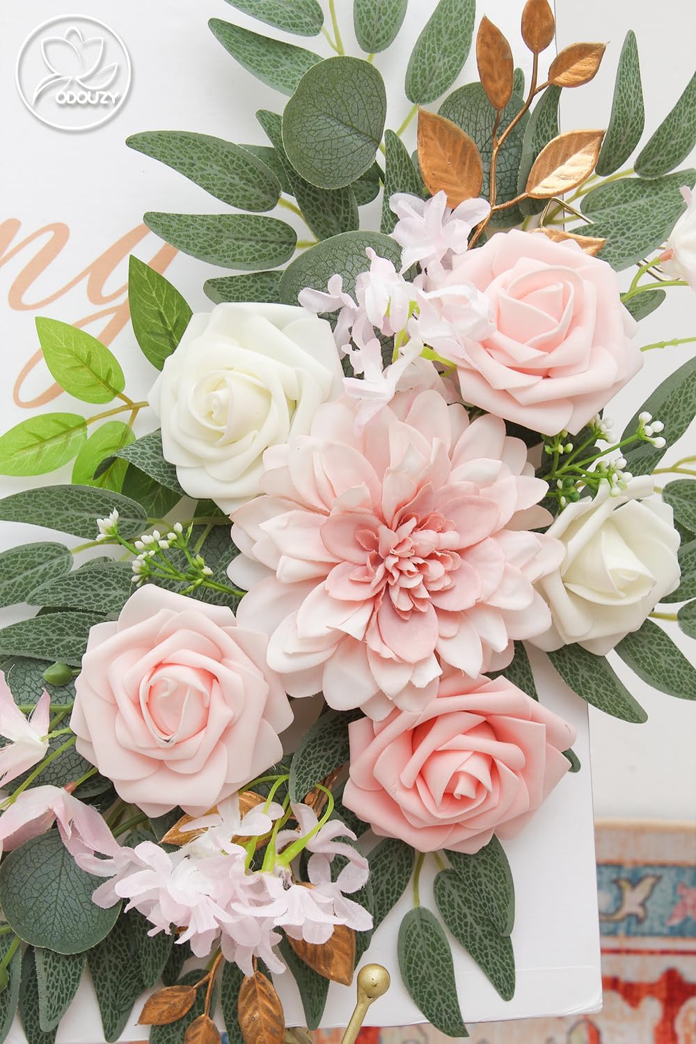 Pack of 2 Artificial Wedding Arch Flowers Light Pink