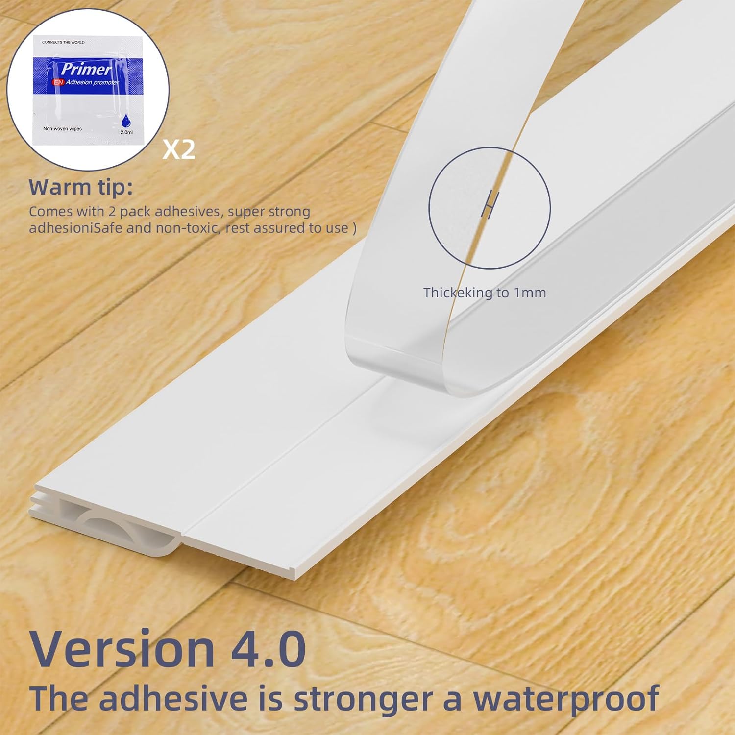 White Door Draft Stopper with 39 Length