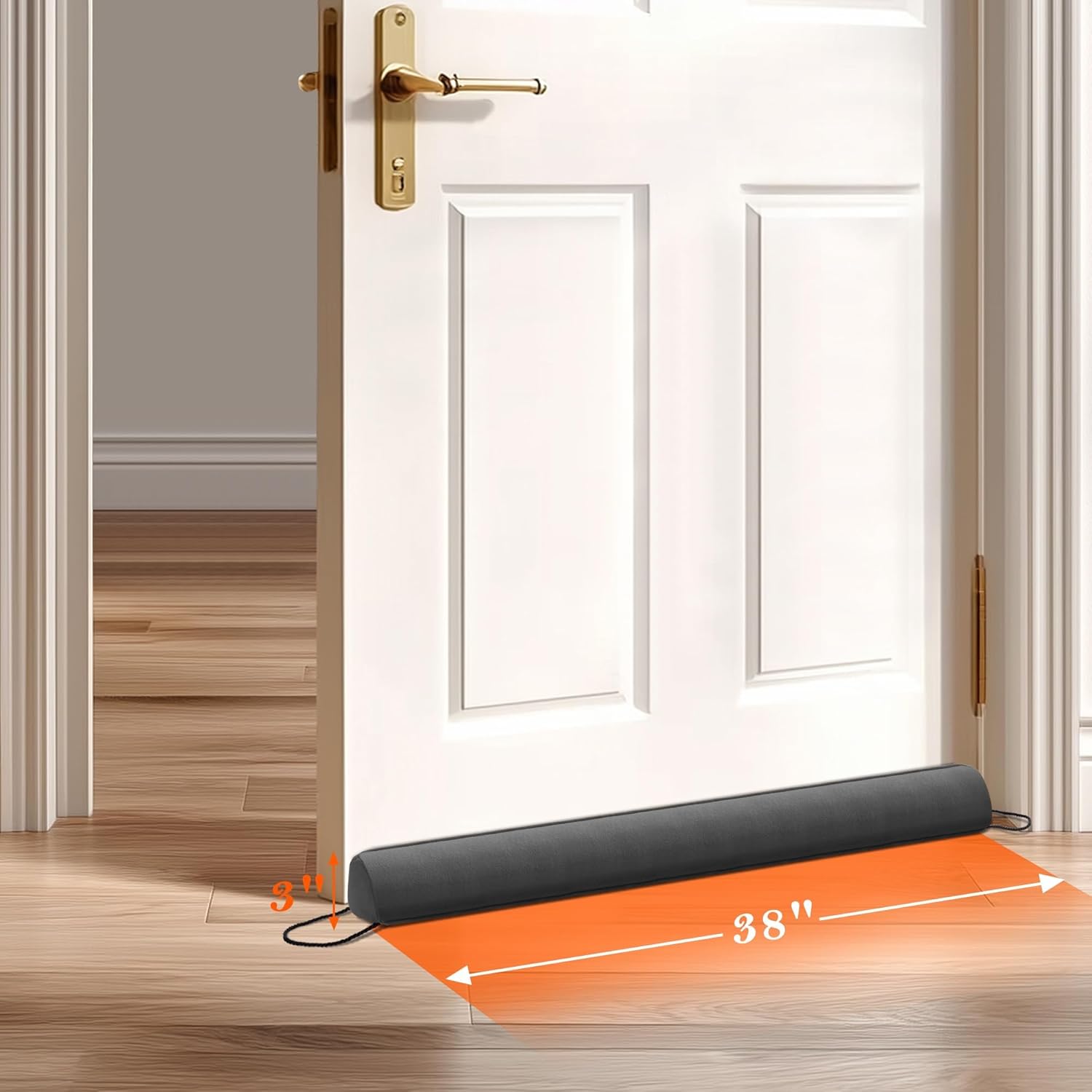 Sunolga 38 Inch Door Draft Stopper with Removable Cover