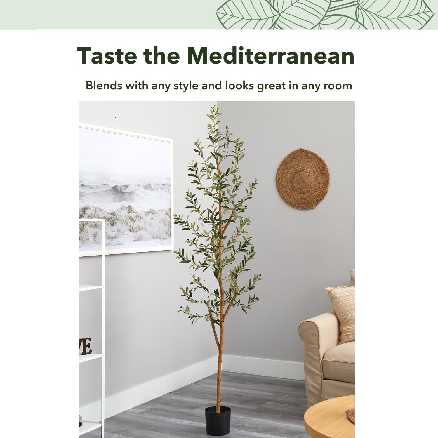 Nearly Natural 82in Olive Artificial Silk Tree