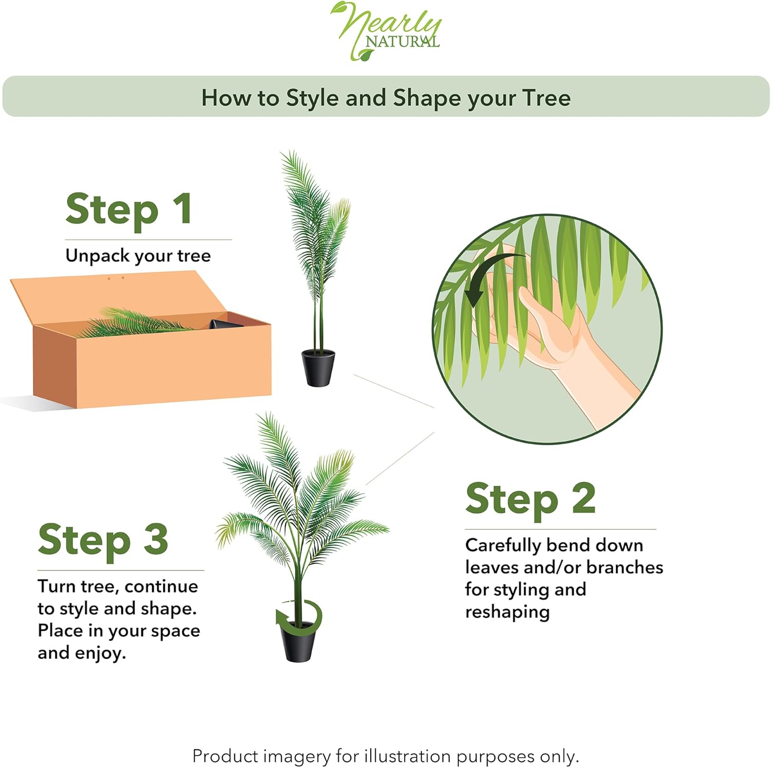 Nearly Natural 3ft UV Resistant Cycas Artificial Tree