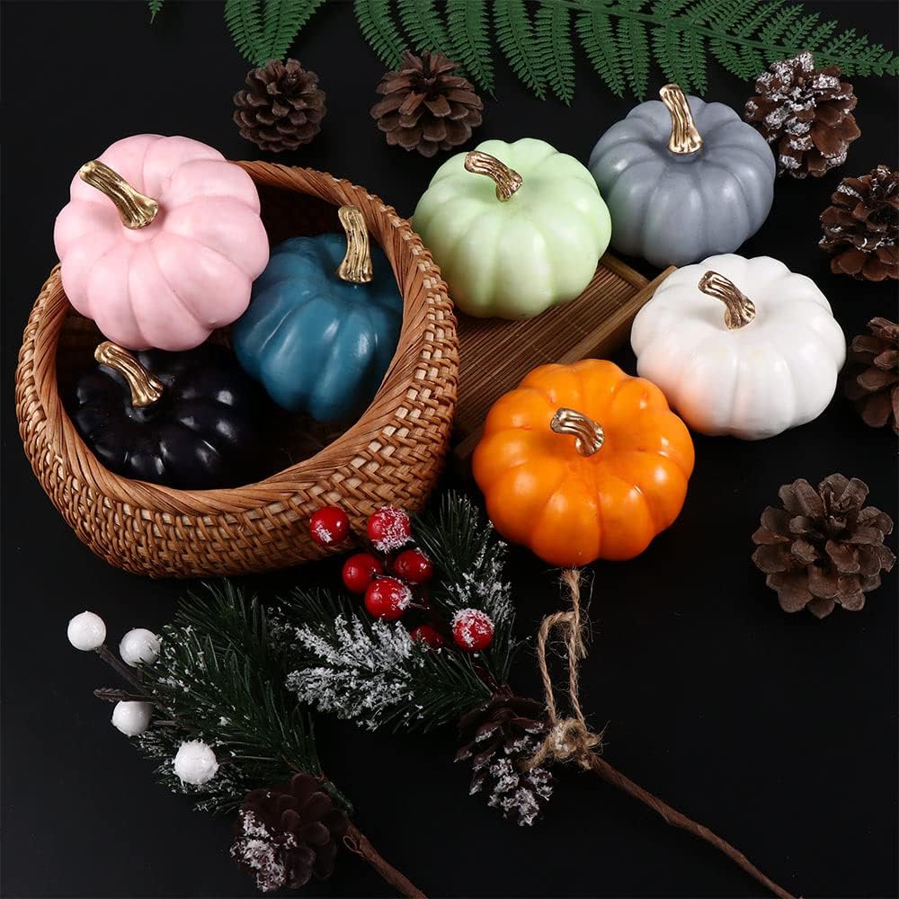 Mini Fall Lifelike Foam Pumpkin Decoration