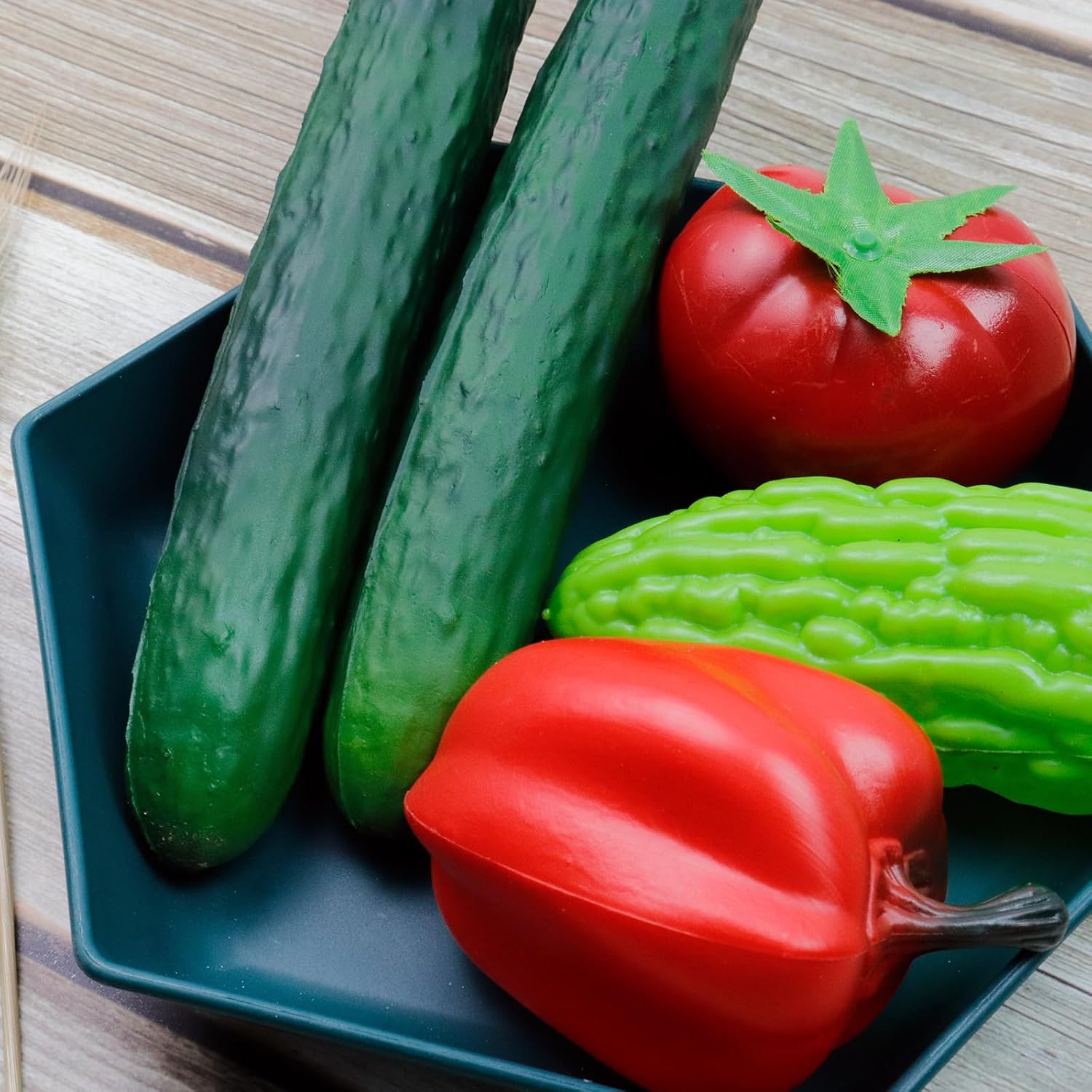 2PCS Artificial Cucumber PU Fake Vegetable Decoration Prop