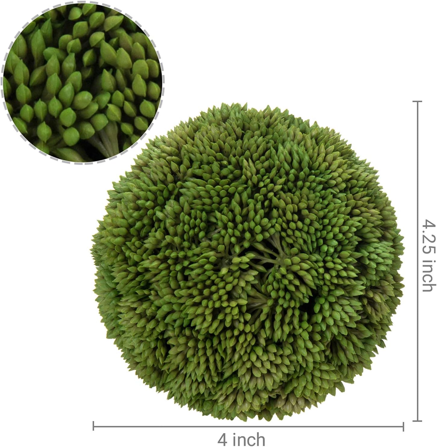 MyGift 4 Inch Artificial Topiary Set of 2