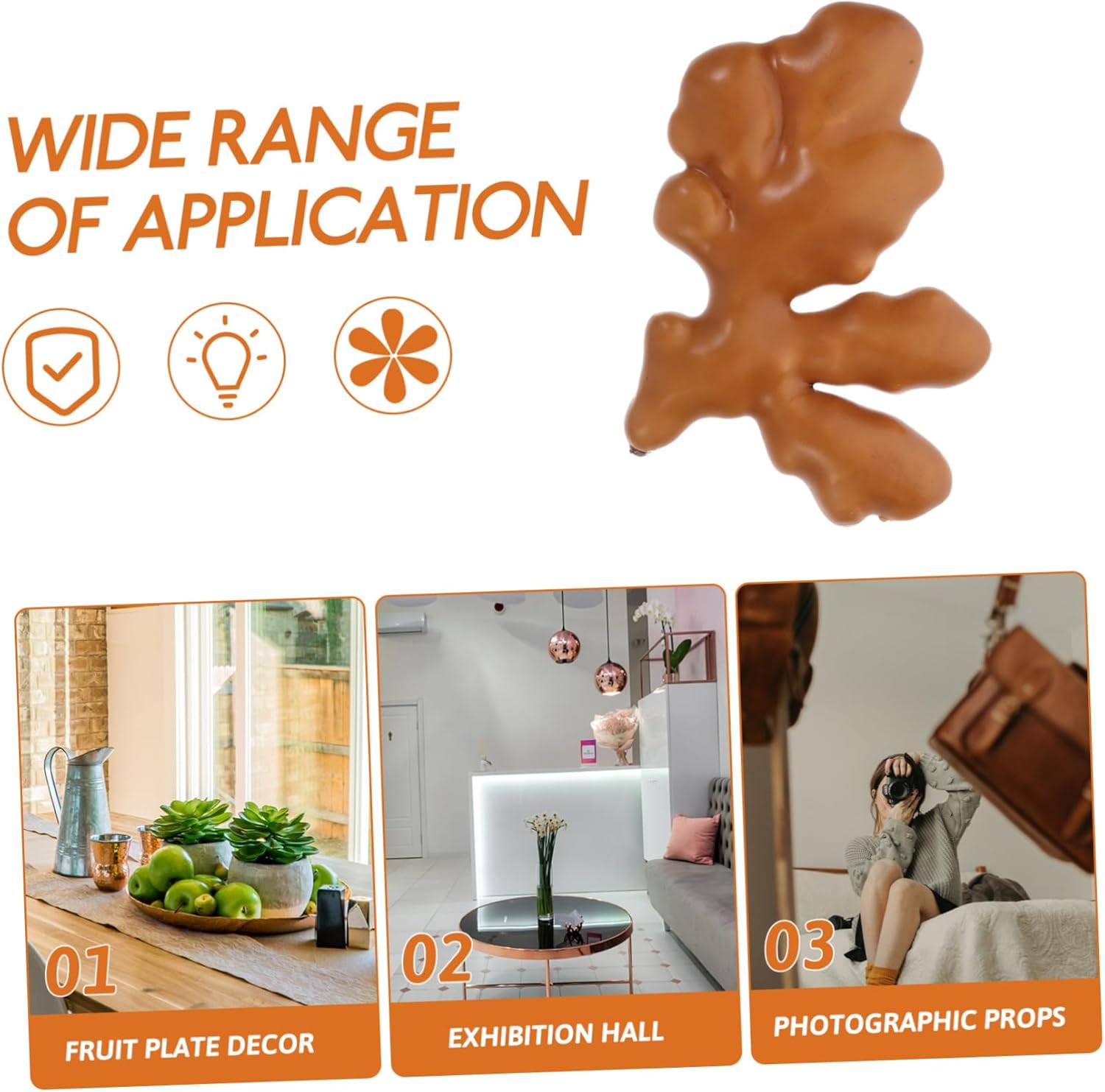 VALICLUD 2pcs Realistic Artificial Ginger Decor