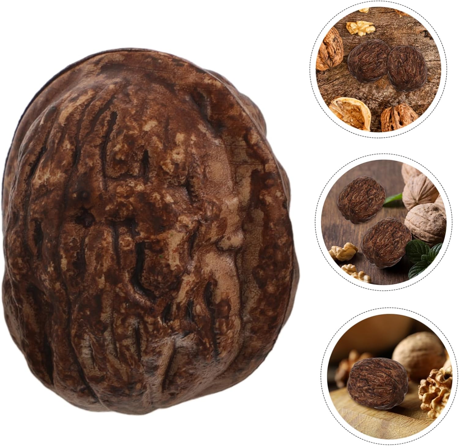 Cabilock 24pcs Lifelike Walnut Artificial Decoration