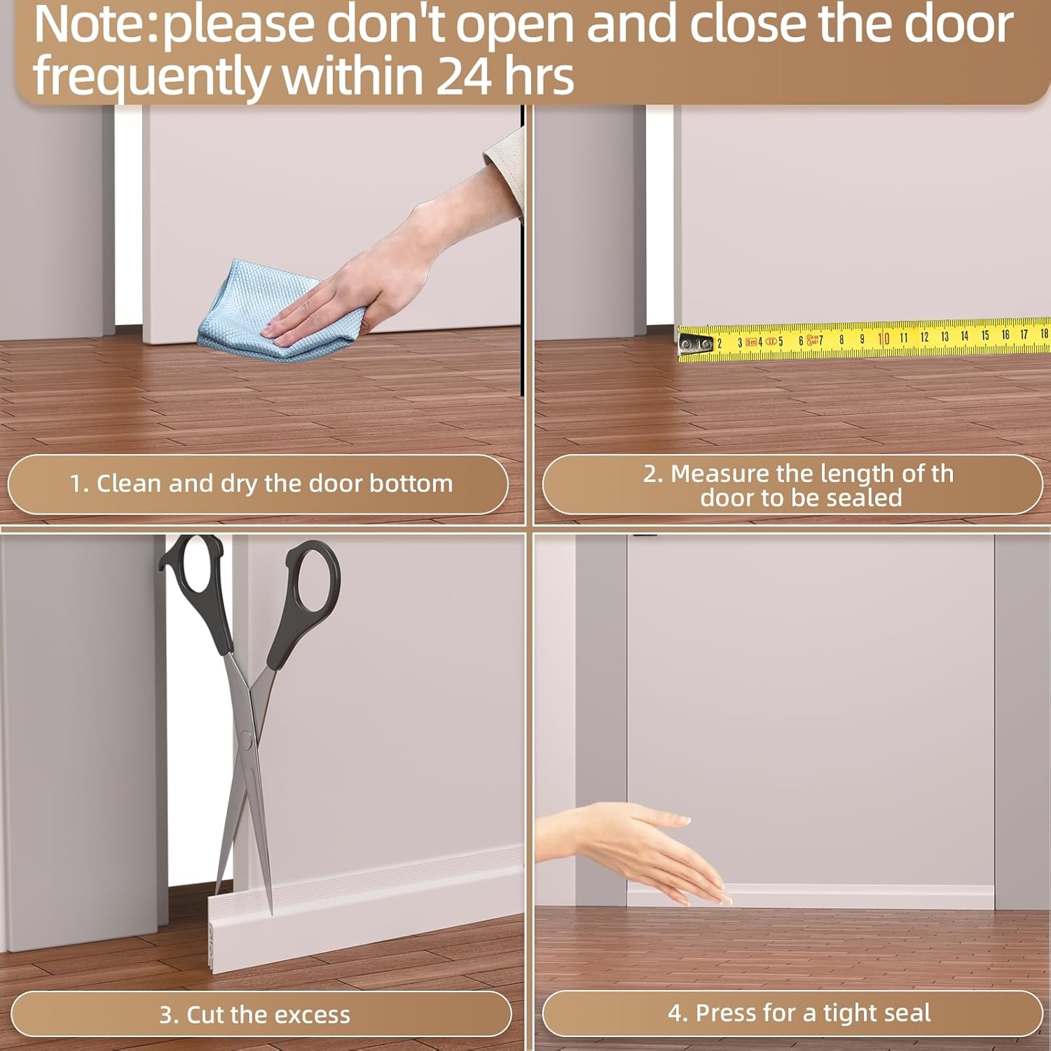 39 Inch White Under Door Draft Stopper Soundproof Barrier