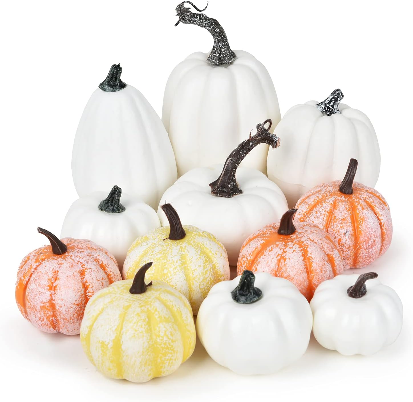 DearHouse 12 Pcs Artificial Pumpkins Fall Decoration Set