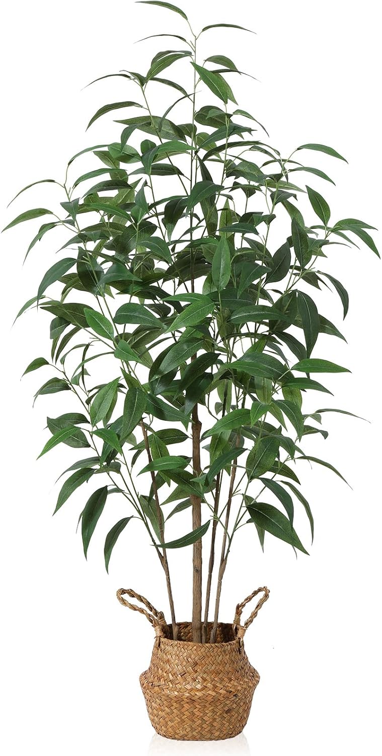 Ferrgoal 4 Ft Artificial Eucalyptus Tree in Pot