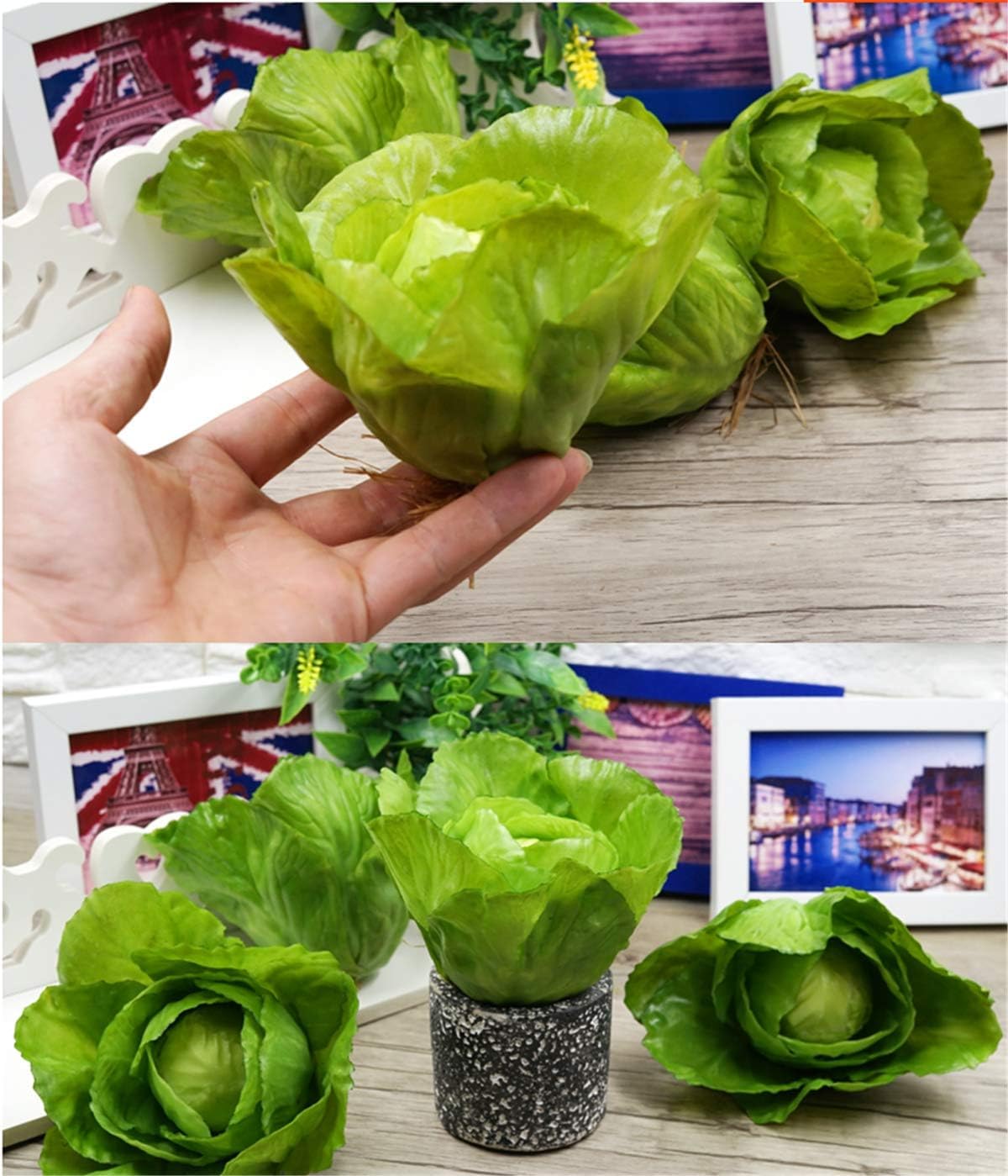 Zzooi Artificial Full Blown Cabbage Ball 1PCS