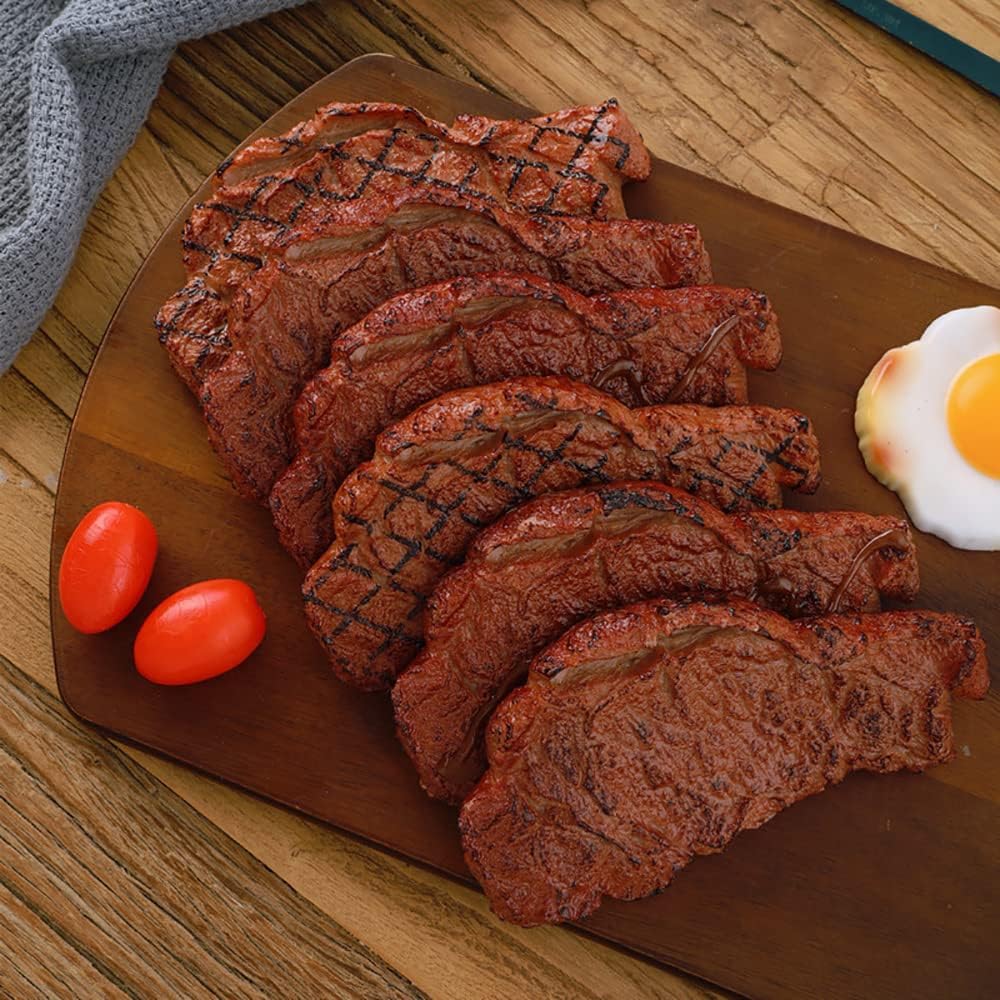 Realistic Cooked Steak Artificial Beef Decor
