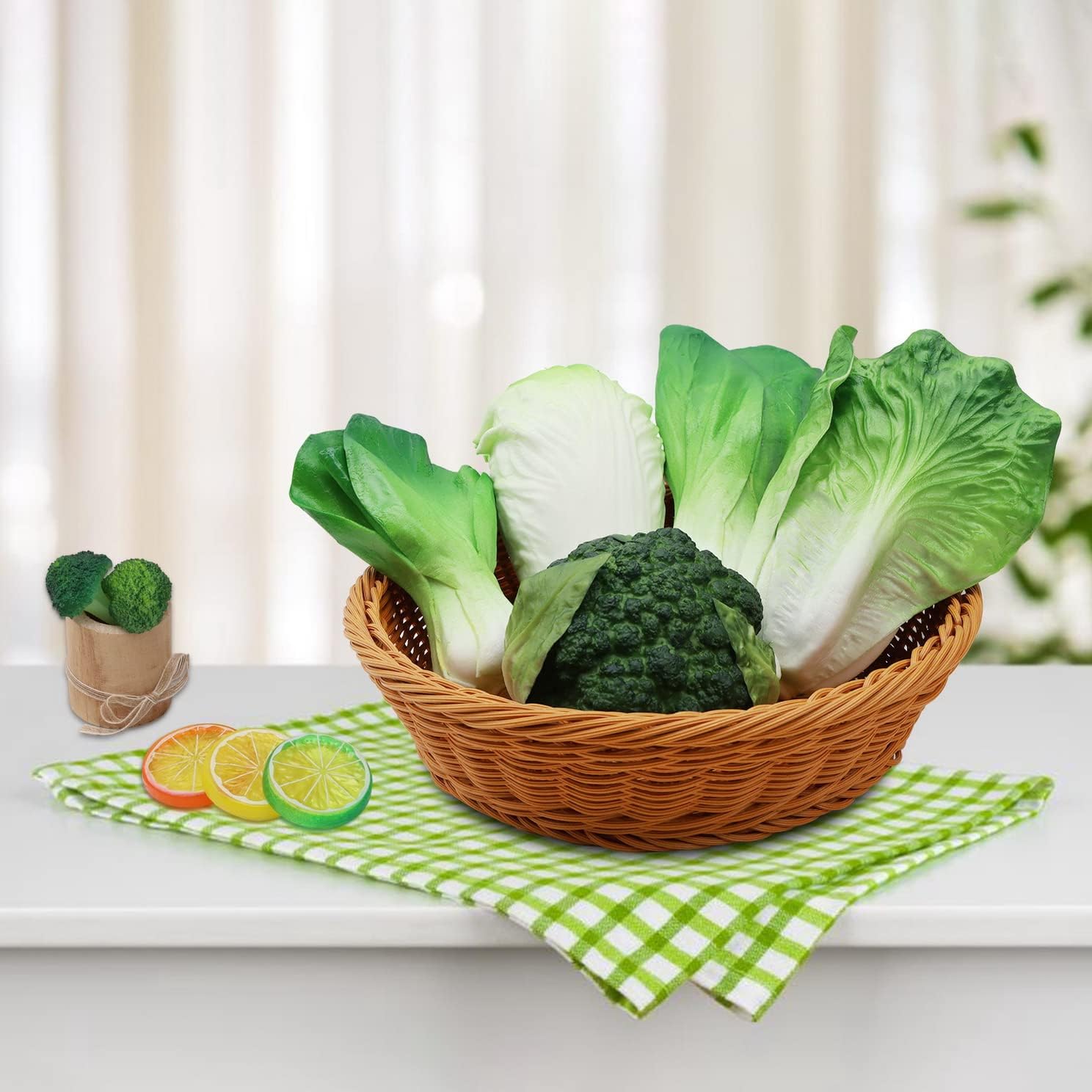 Woration Realistic Artificial Vegetable Set 5pcs