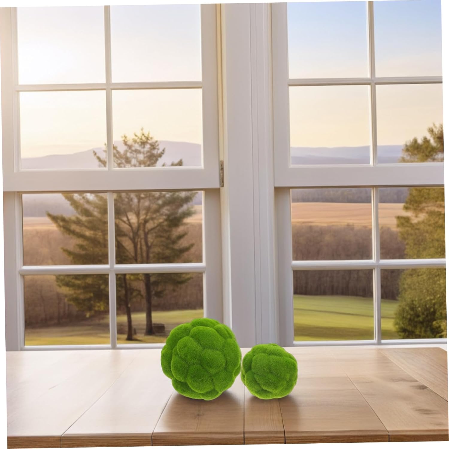 MAGICLULU 2Pcs Realistic Hanging Moss Ball Decor