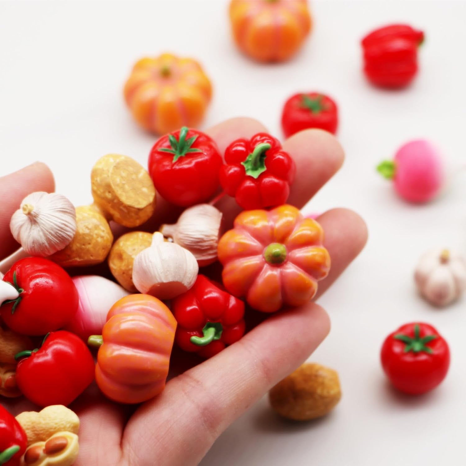 Crrezhai Vegetables Mini Resin Figures 30PCS Set