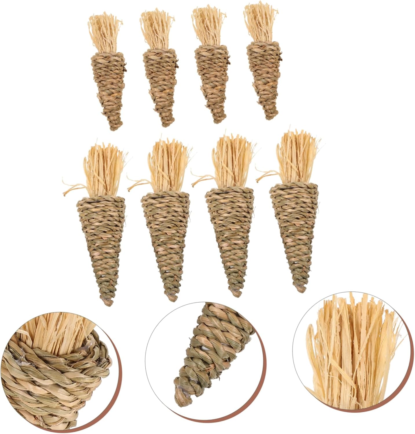 LIFKOME 8pcs Woven Carrot Hanging Easter Decor