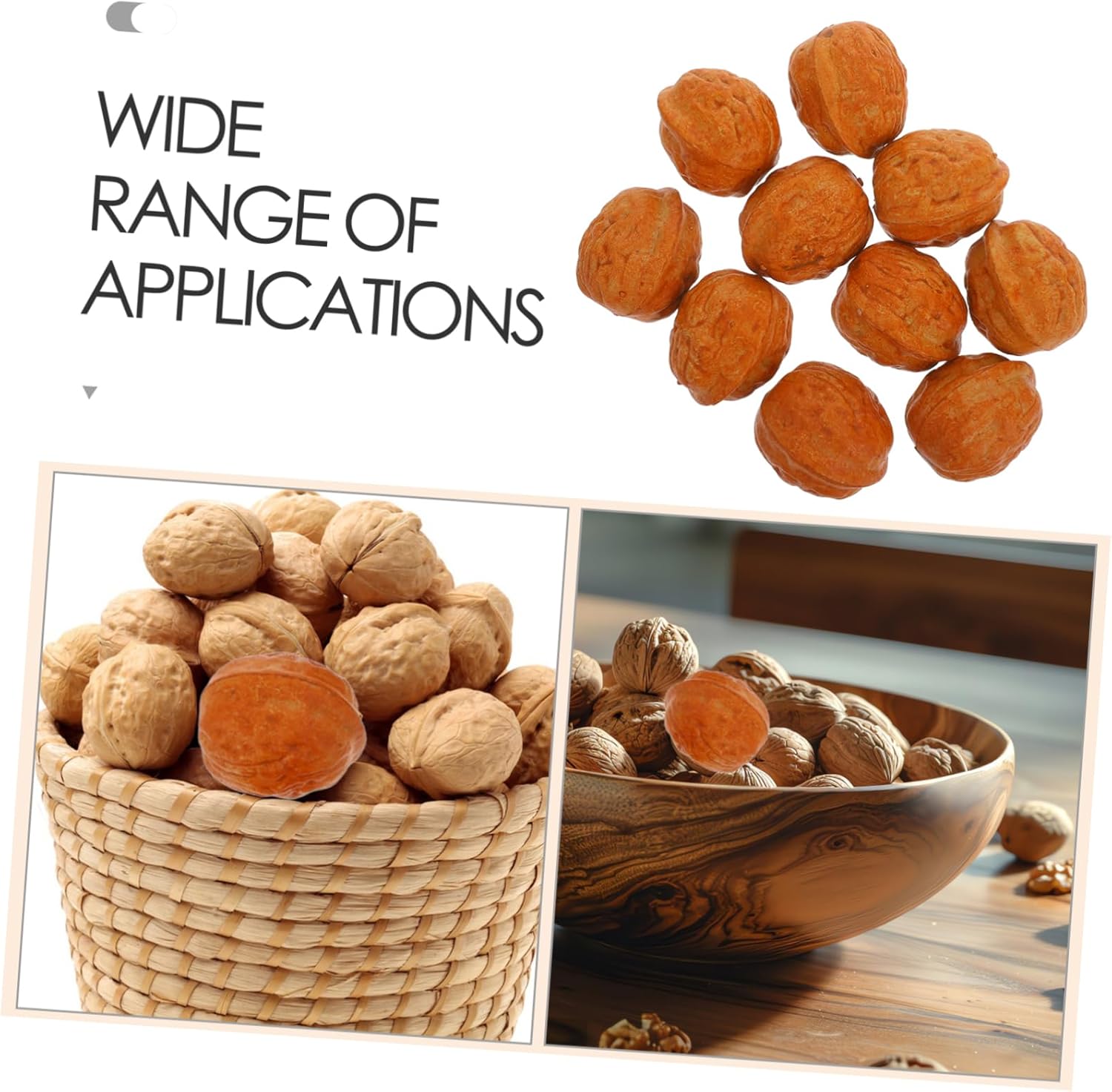 Sosoport Realistic Fake Walnut Decorations 10pcs