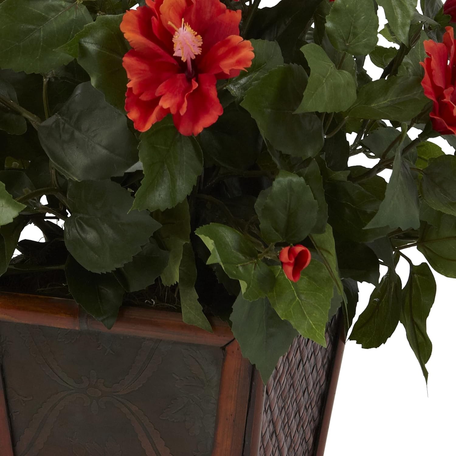 Nearly Natural 39in Hibiscus Topiary