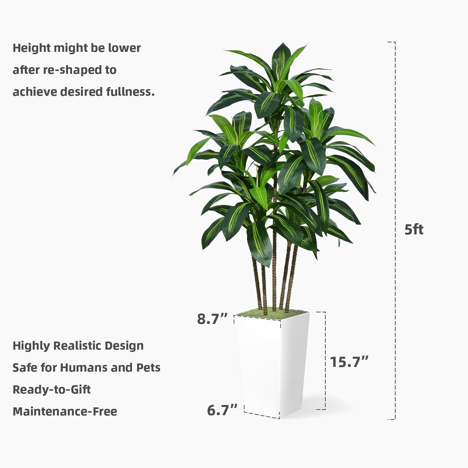 ASTIDY Artificial Dracaena Tree 5FT Decor