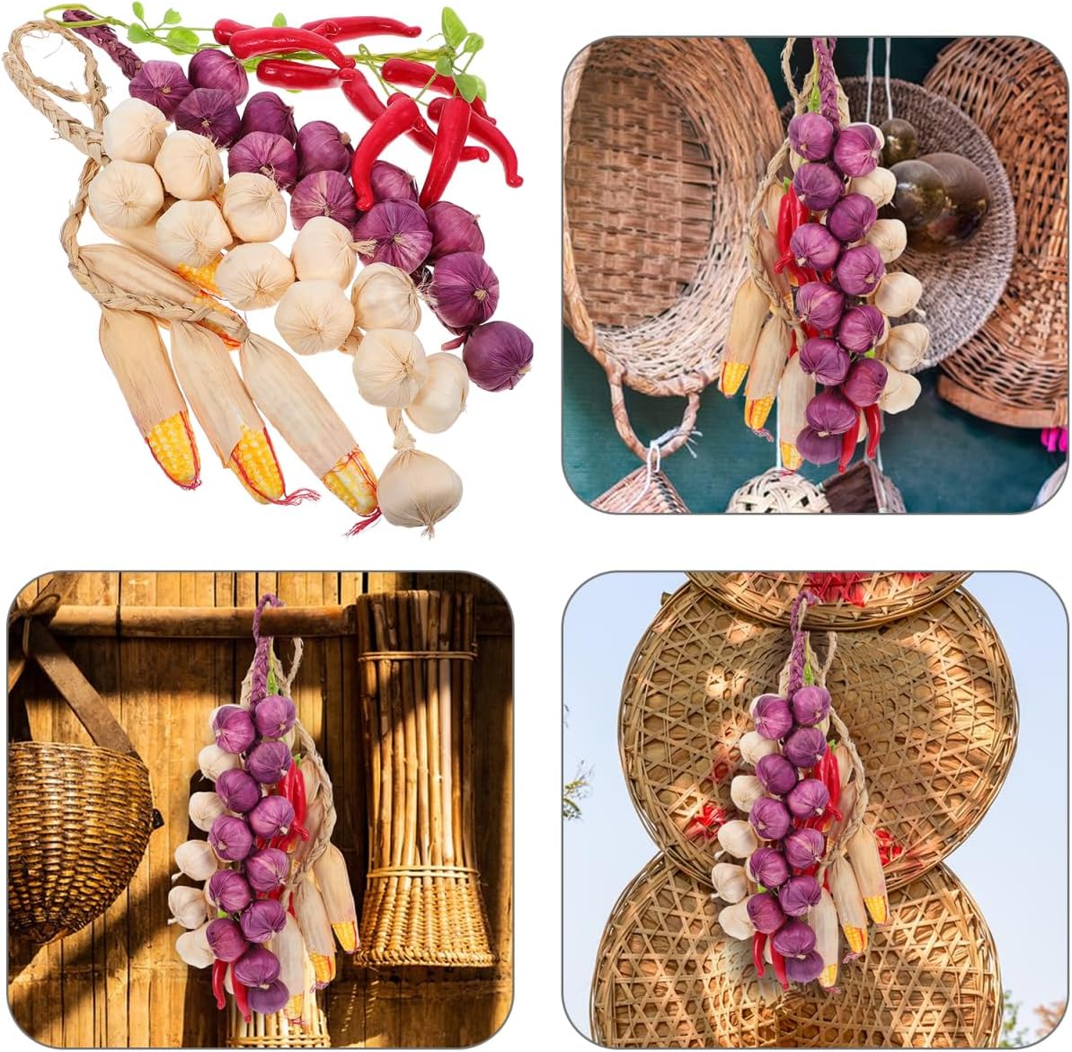 DOITOOL 4PCS Artificial Vegetables for Decoration Lifelike