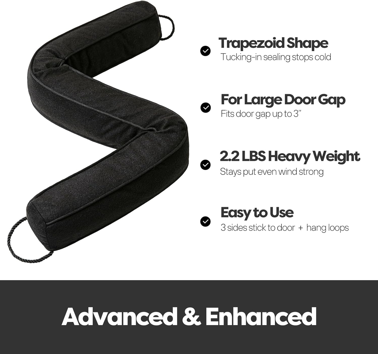 Comfyanno 38 Inch Weighted Door Draft Stopper