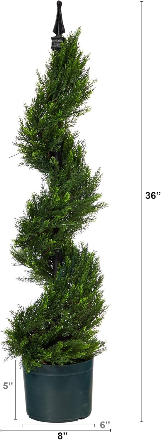 Nearly Natural 3ft Cypress Spiral Artificial Tree