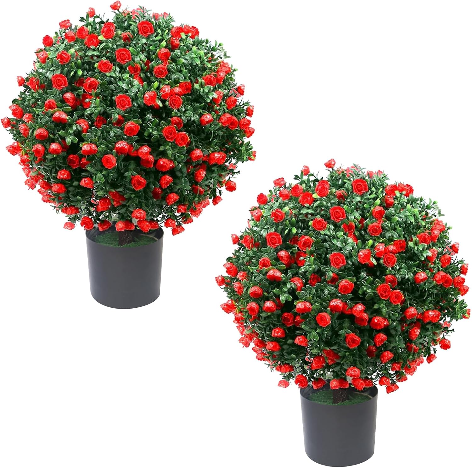 Homegroove 216 Tall Artificial Rose Topiary Set of 2
