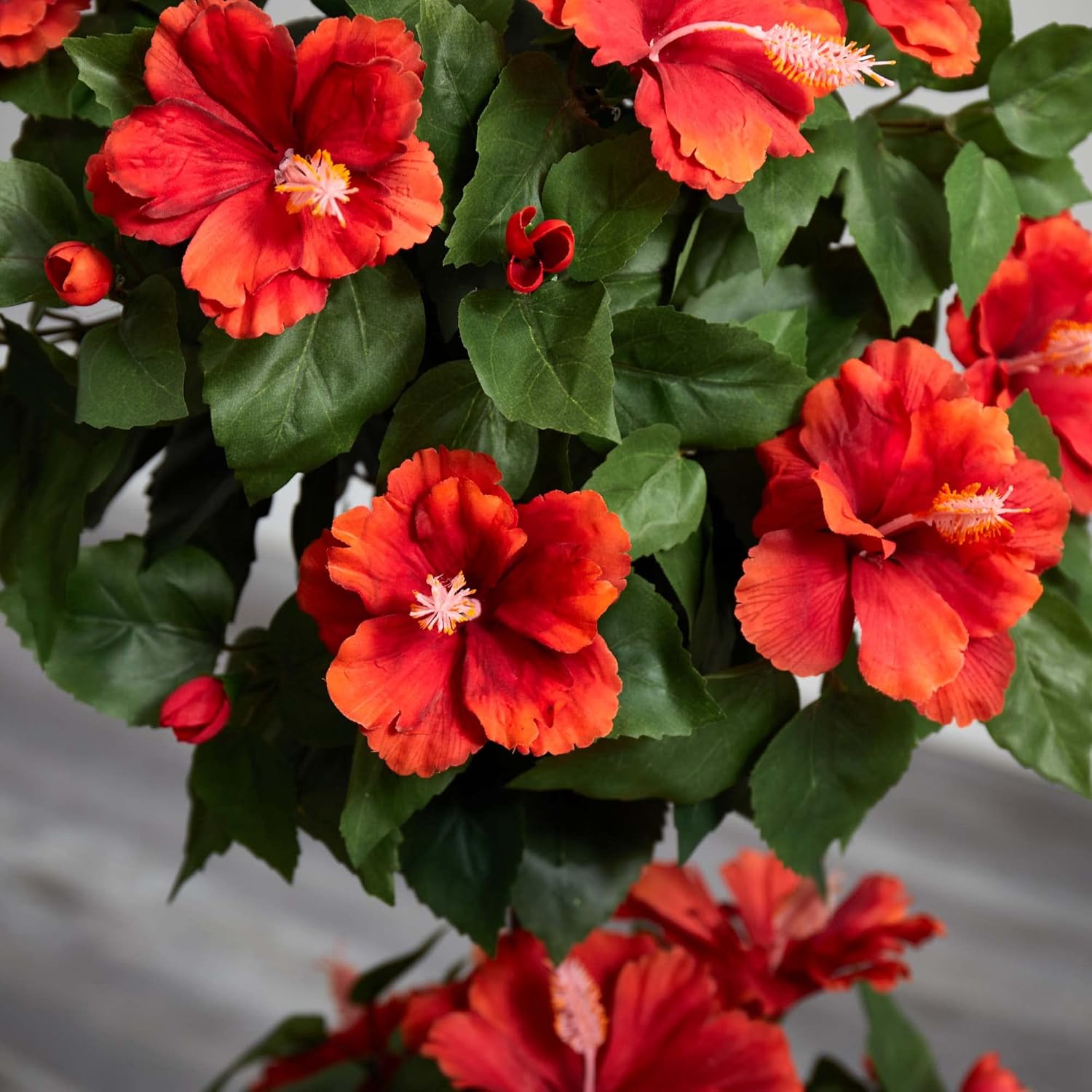 Nearly Natural 39in Hibiscus Topiary