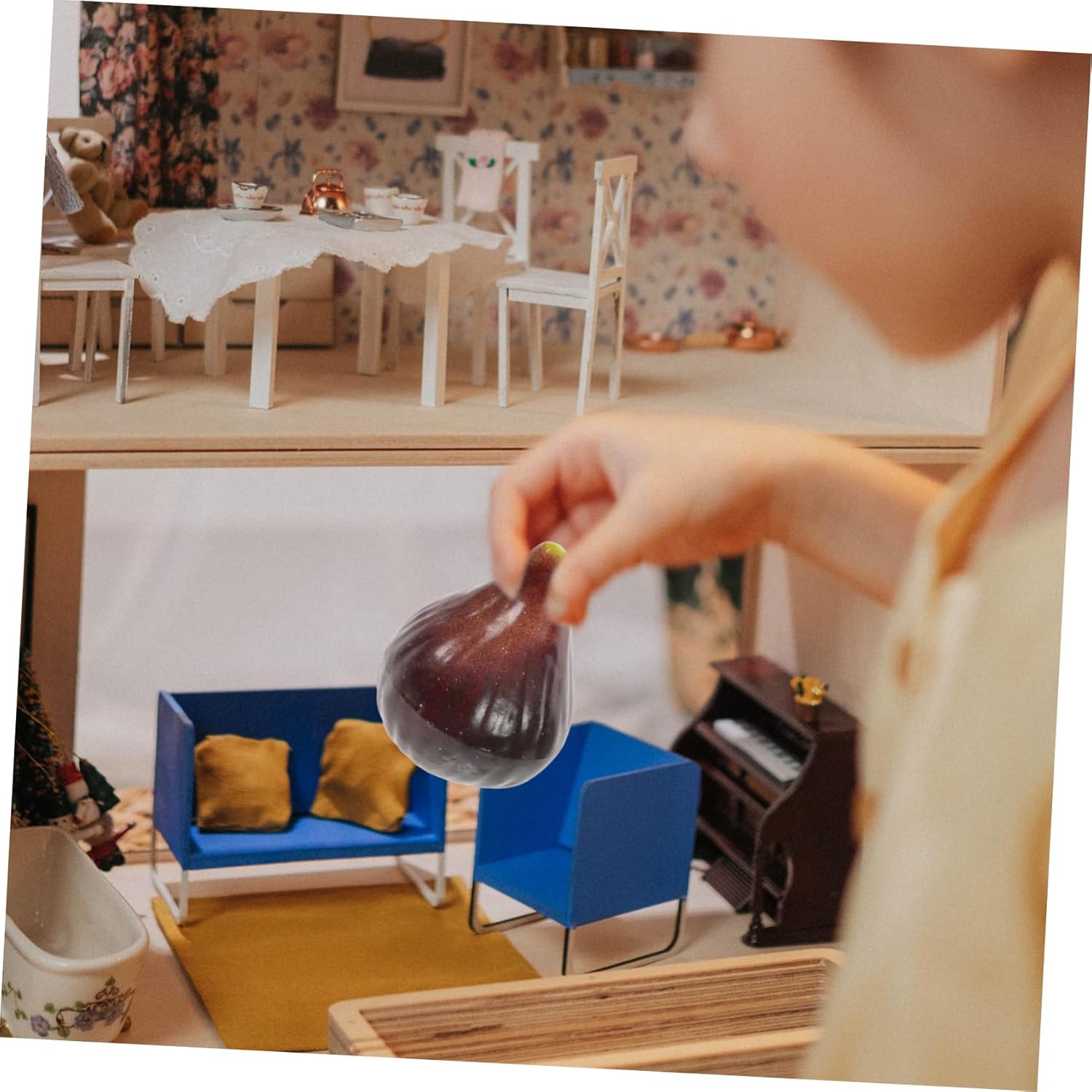 5Pcs Artificial Fig Models for Home Office Decor Display