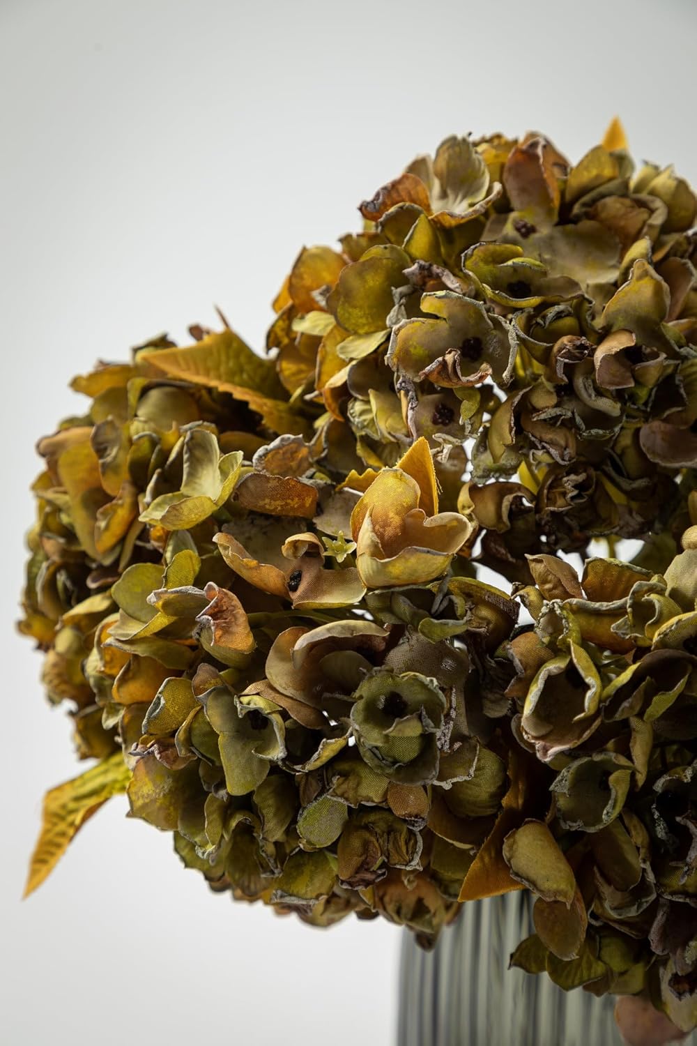 TOPIA Silk Dried Hydrangea Flowers 6 PCS Green