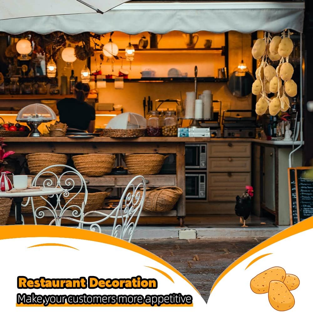 Realistic Foam Potatoes 8PCS for Kitchen Decorations