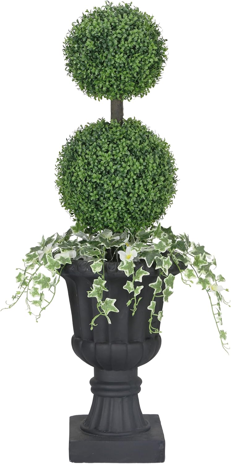 Puleo International 48 Inch Boxwood Artificial Topiary Tree
