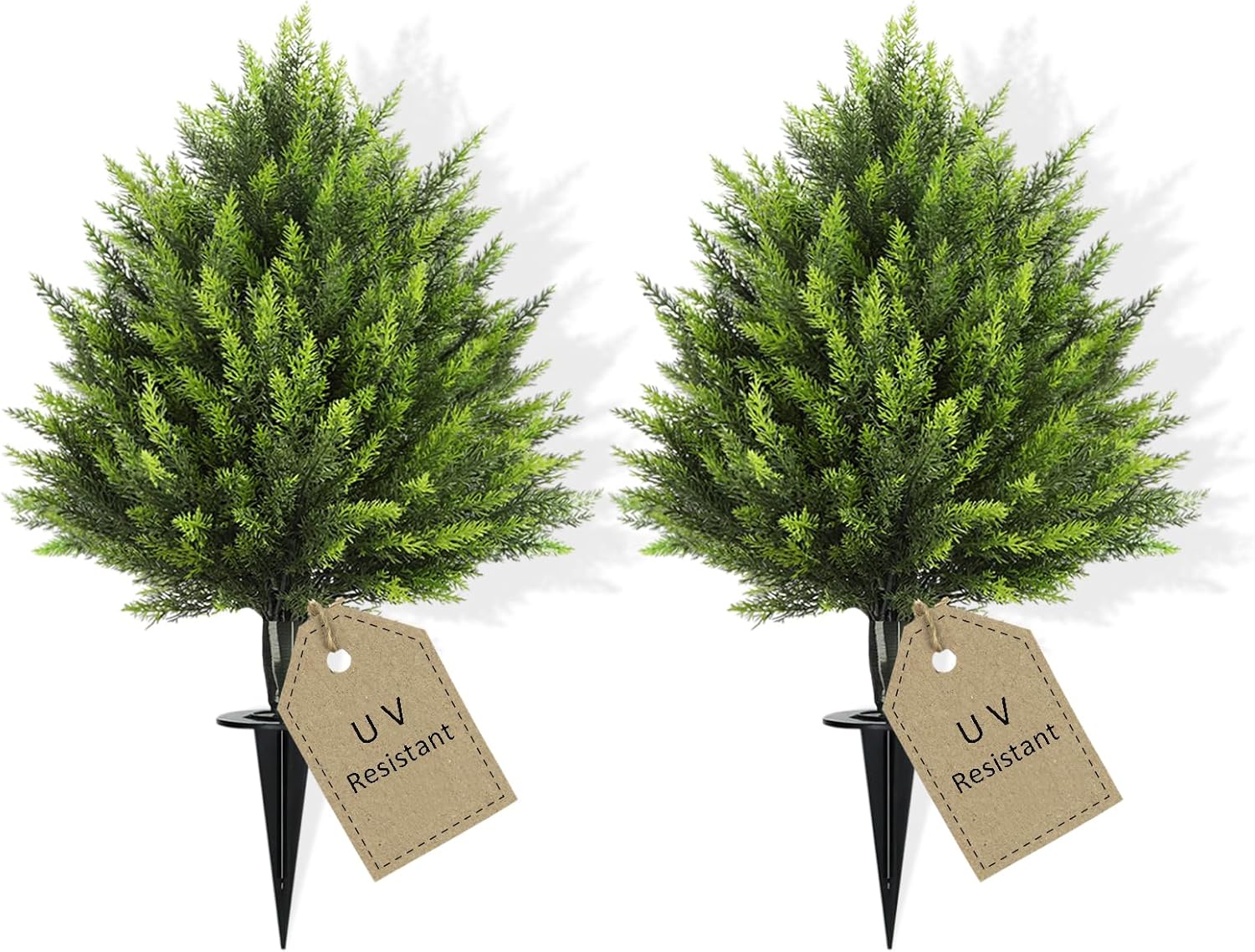 HMASYO 30 Inch Artificial Cedar Topiary Set of 2