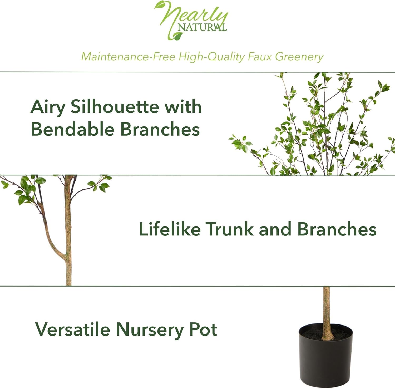 Nearly Natural 65ft Minimalist Citrus Artificial Tree