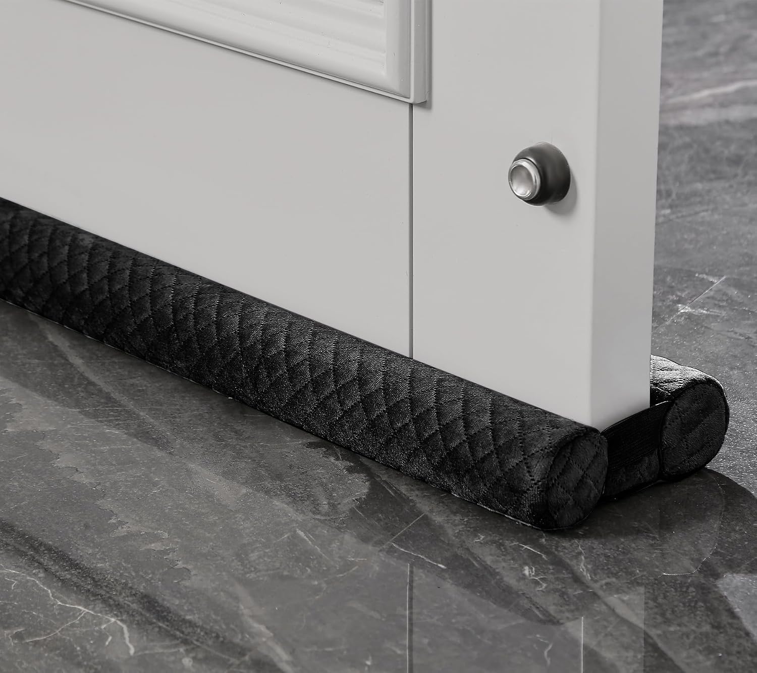Premium Velvet Door Draft Stopper 30 to 36 Adjustable