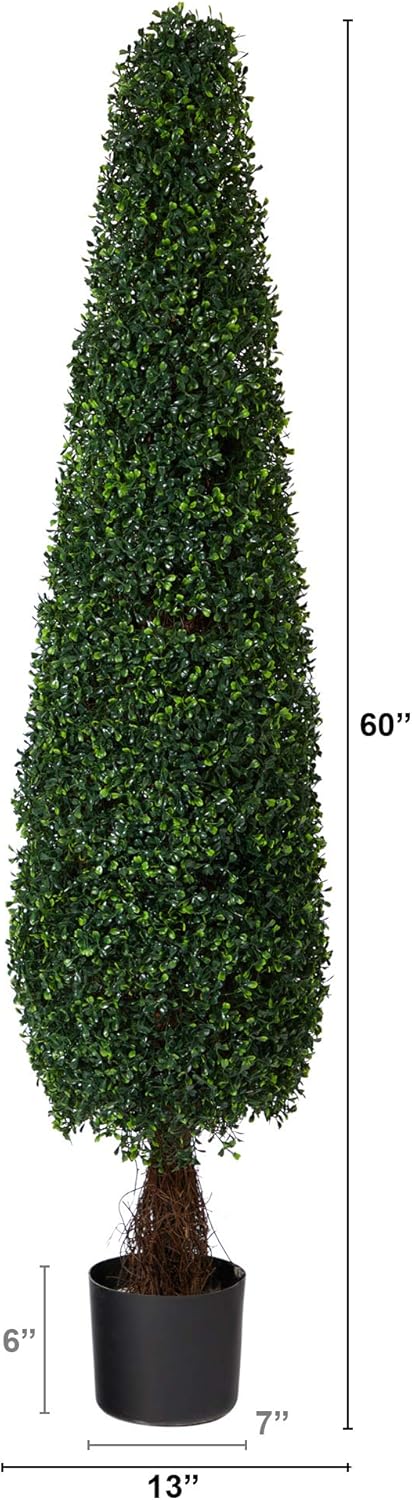 Nearly Natural 5ft Boxwood Topiary Artificial Tree UV Resistant