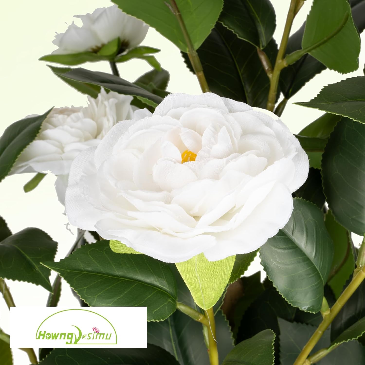 Artificial Camellia Tree 2 Pack with White Flowers