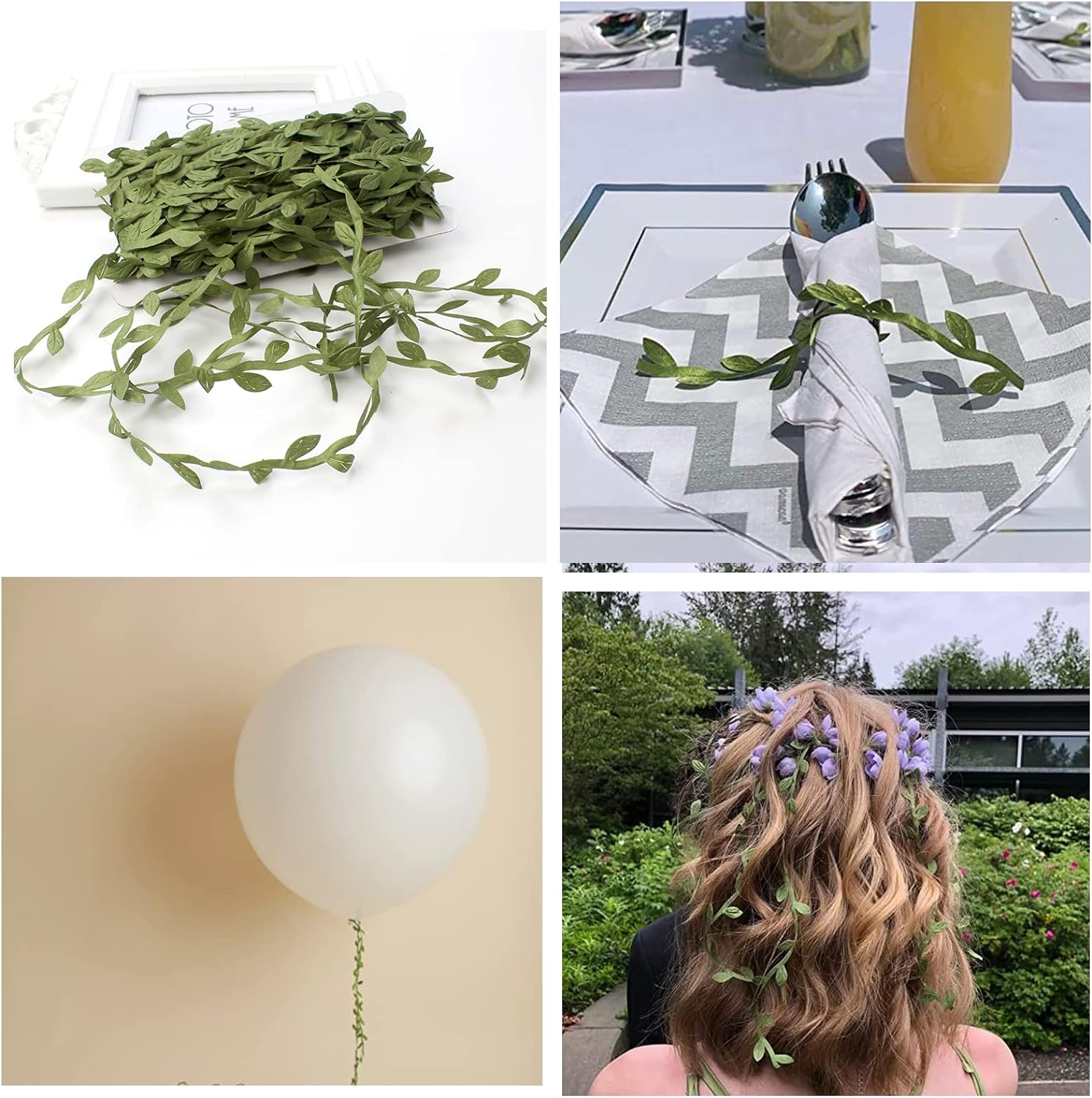 66 Ft Artificial Vines Green Leaf Garland Wreath Accessory