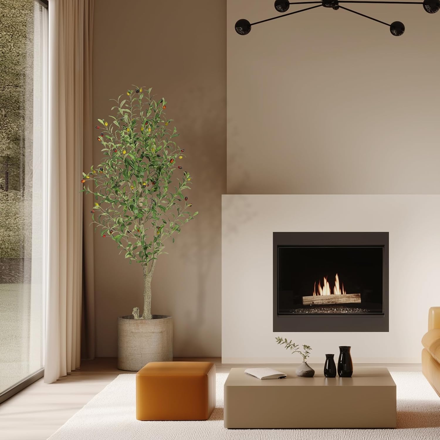 GarveeHome Faux Olive Tree 5ft Artificial Indoor Decor