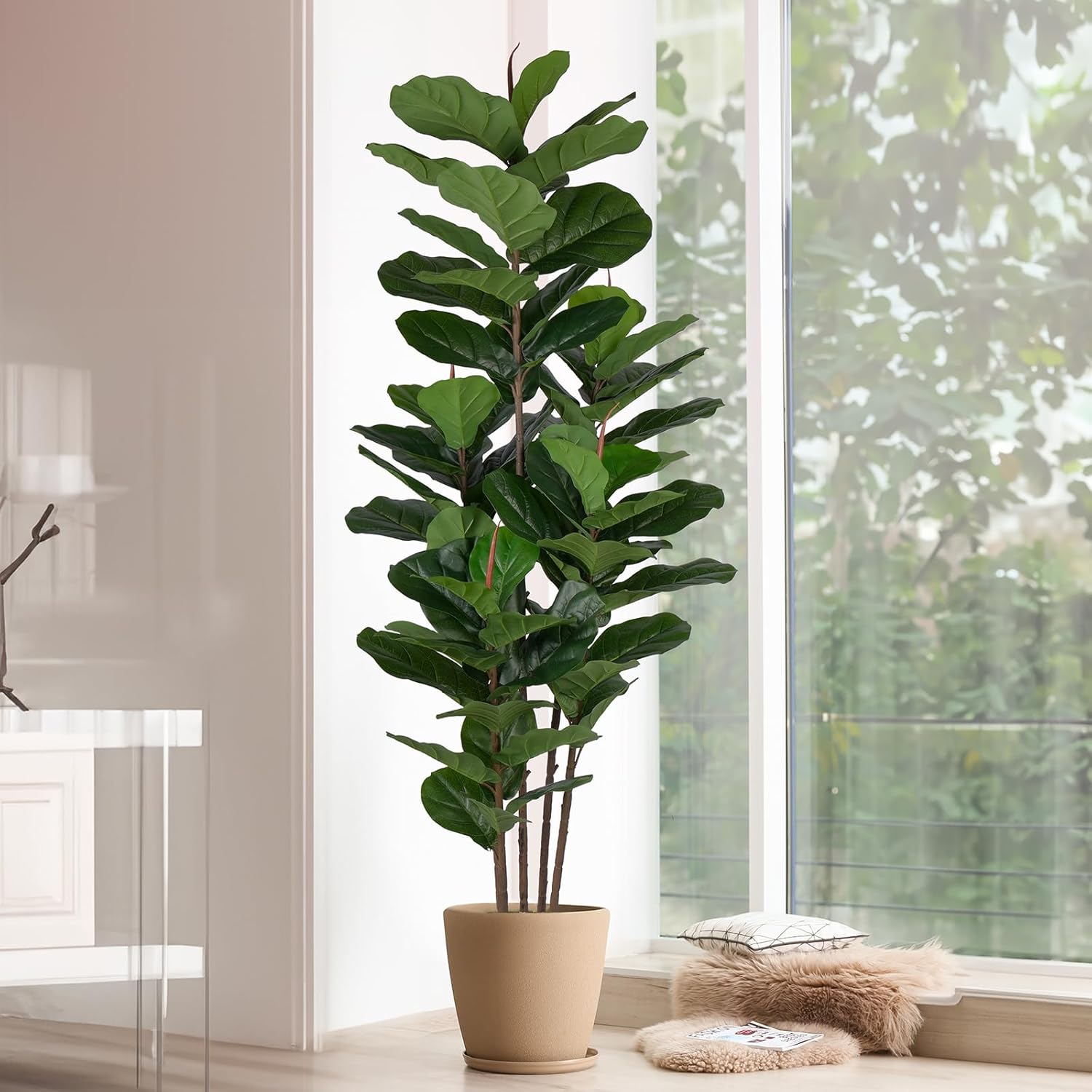 YEPDIN Faux Fiddle Leaf Fig Tree 6FT Artificial Plant