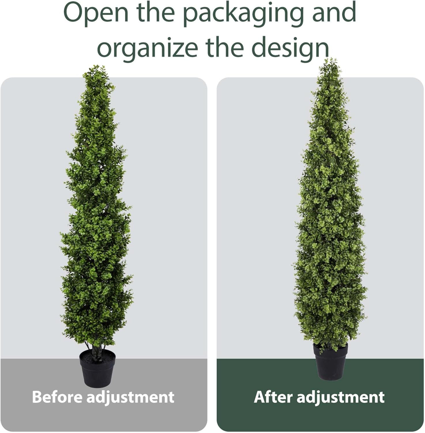 5FT Artificial Boxwood Topiary Tree 2 Pack for Home Office Garden