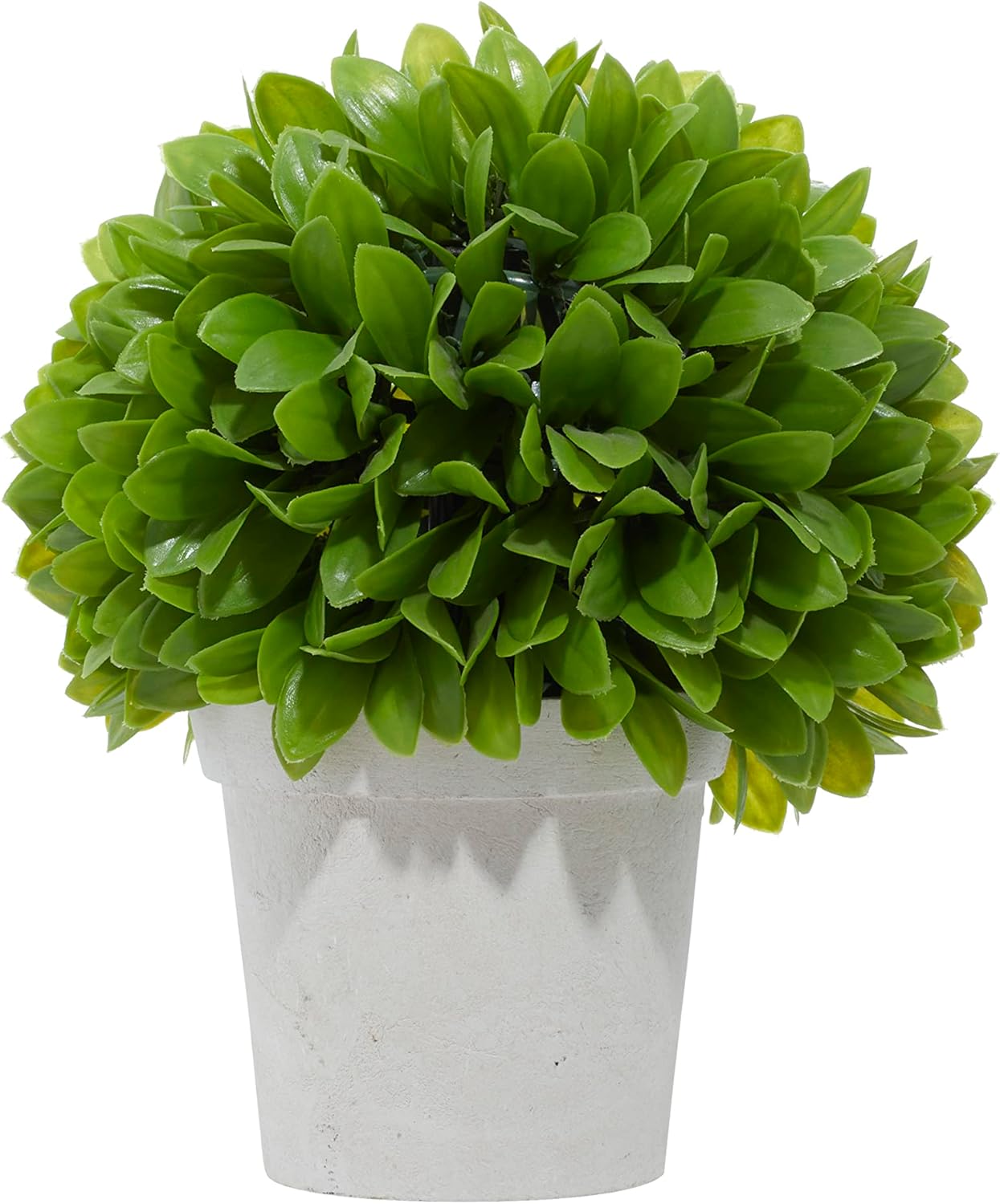 Deco 79 Artificial Topiary Foliage Ball with Beige Pot