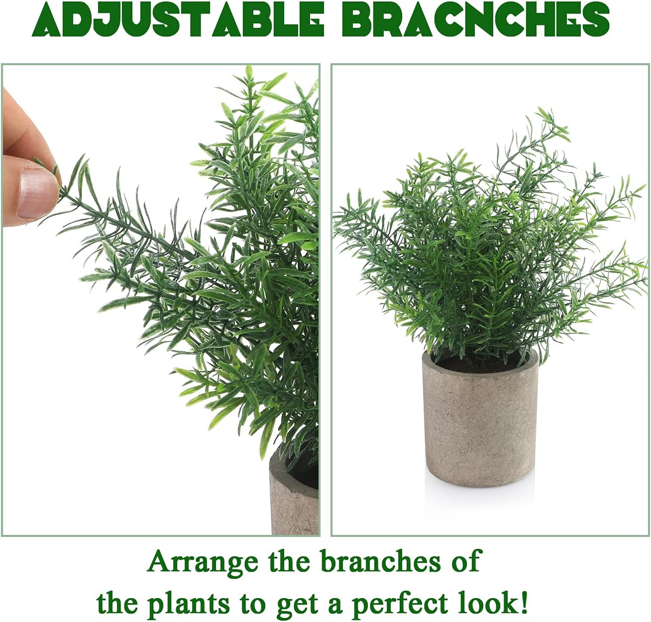 ALAGIRLS 4 Pack Artificial Plants Indoor Decor