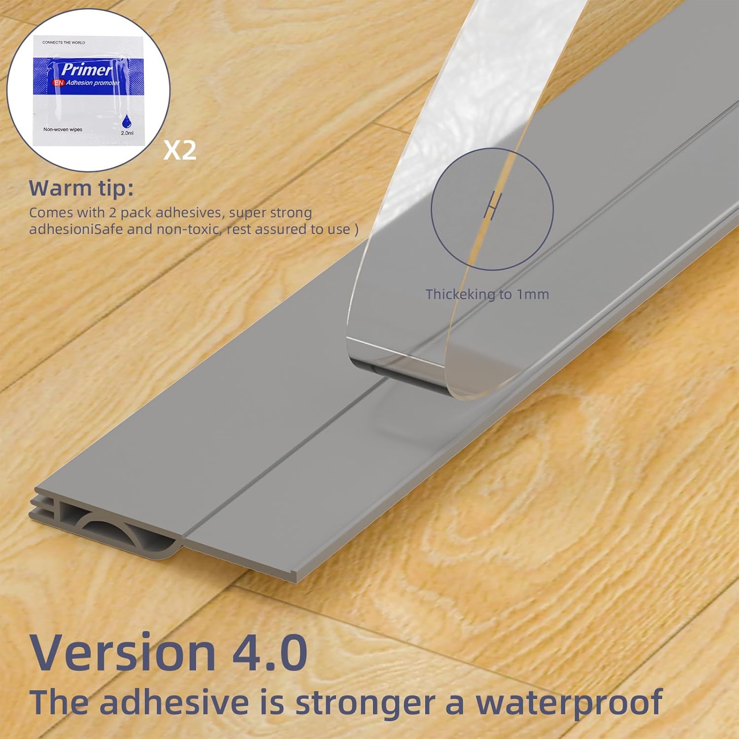 OXRQ Door Draft Stopper 39 Inch Gray