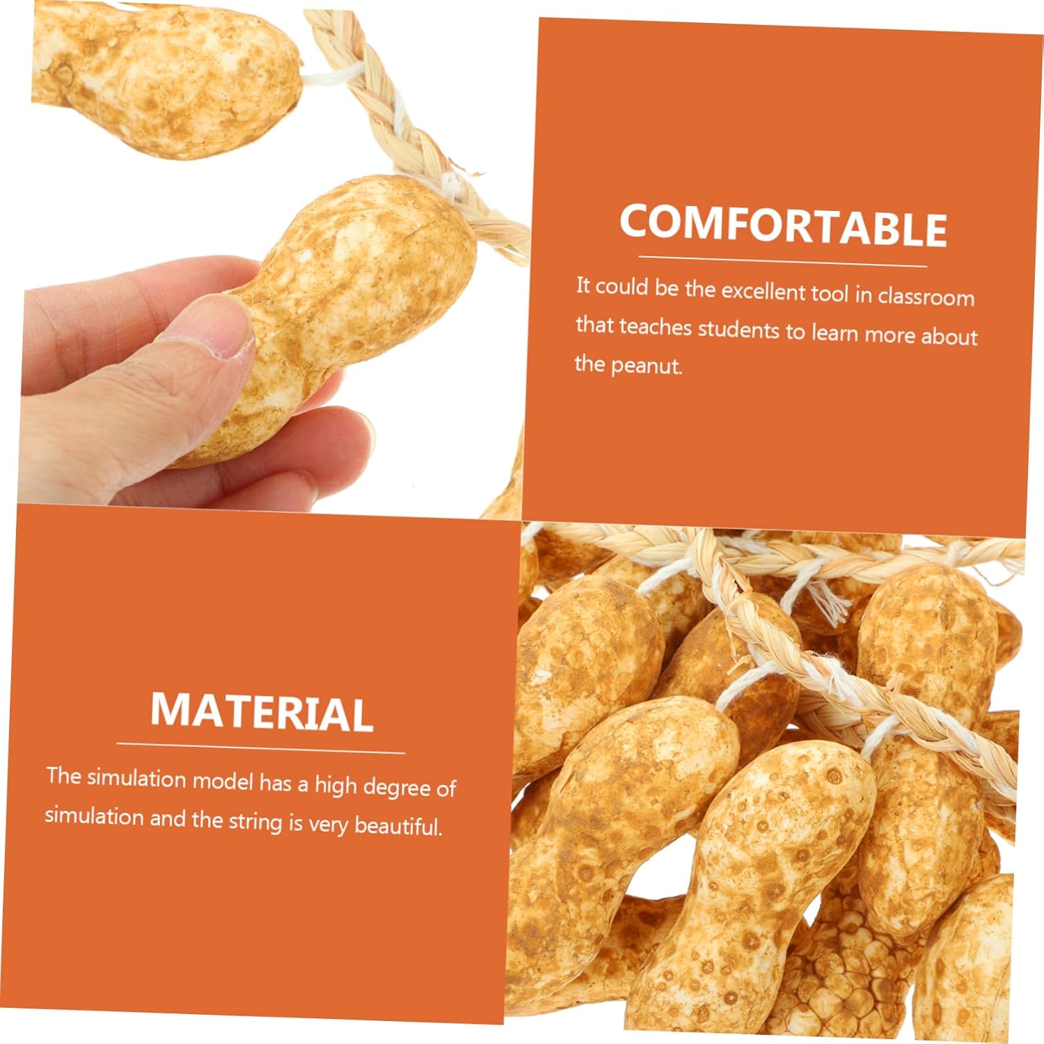 Wakauto 5Pcs Lifelike Hanging Peanut String Decor