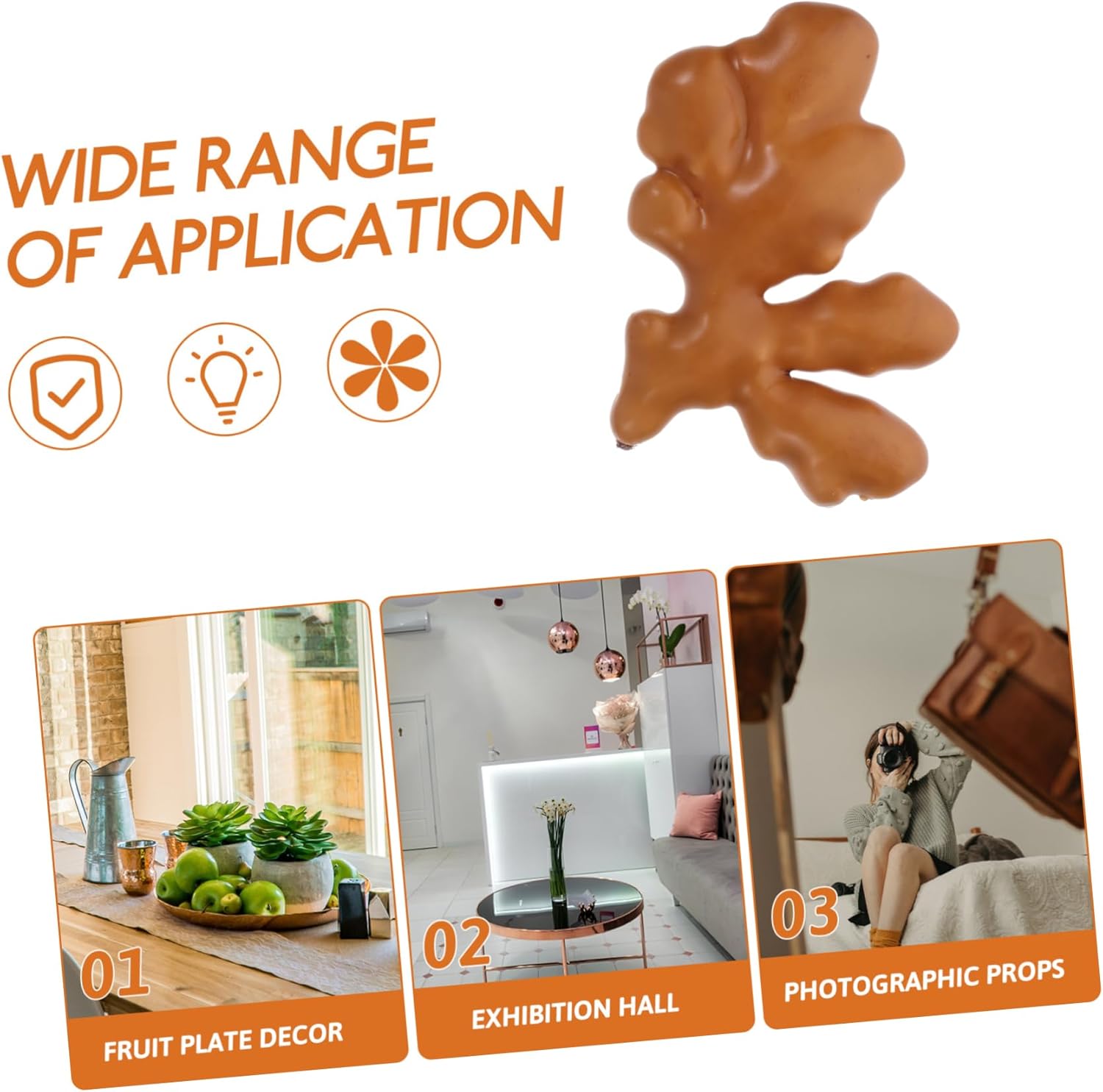 Vaguelly 2pcs Realistic Faux Ginger Artificial Food Decoration
