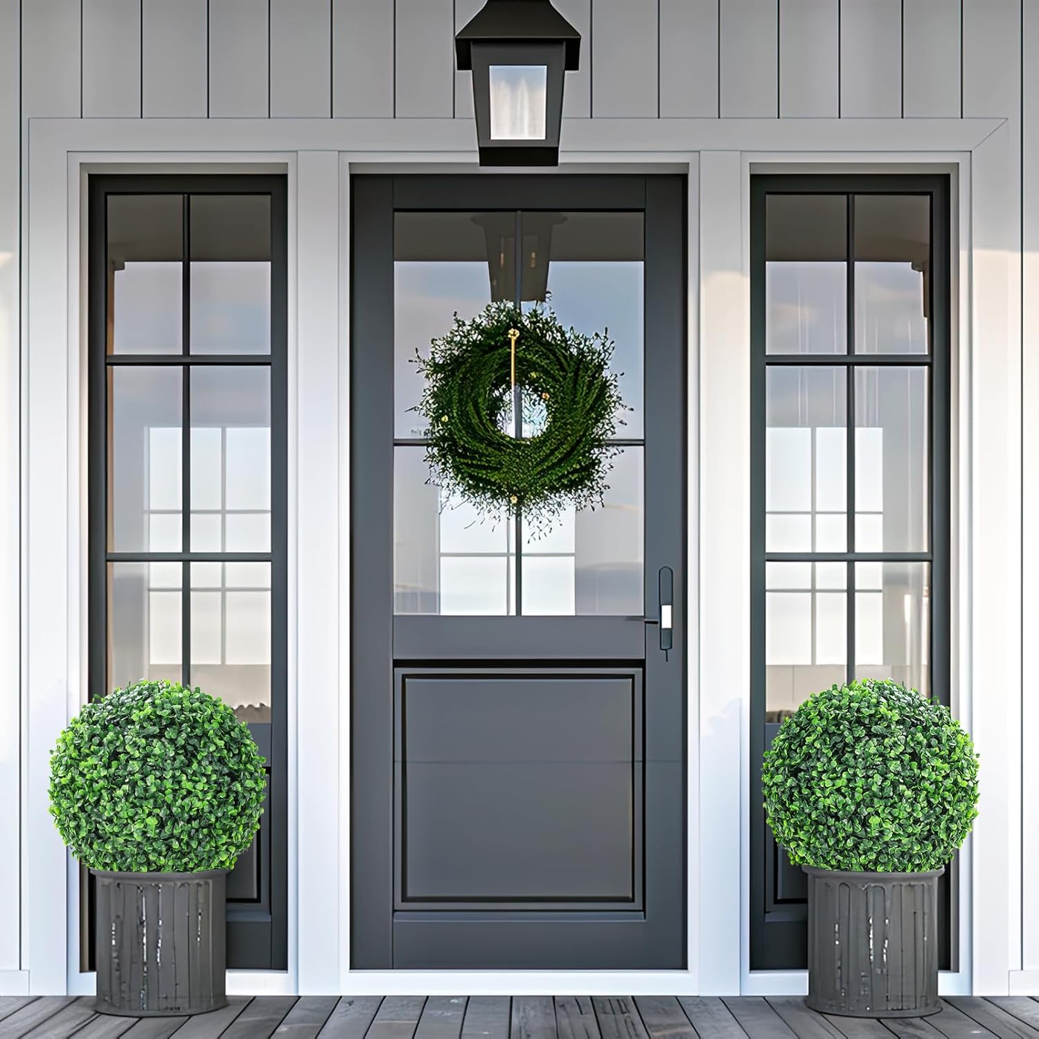 GarveeHome Artificial Topiary Balls 2 Pcs Outdoor Decor