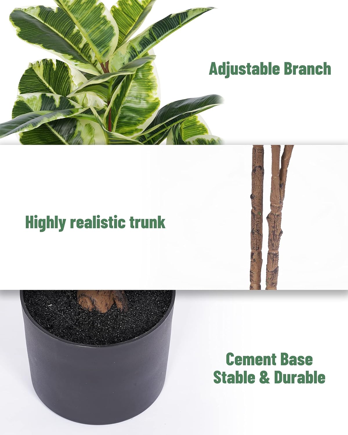 Floworld 43in Tall Artificial Ficus Tree with Pot