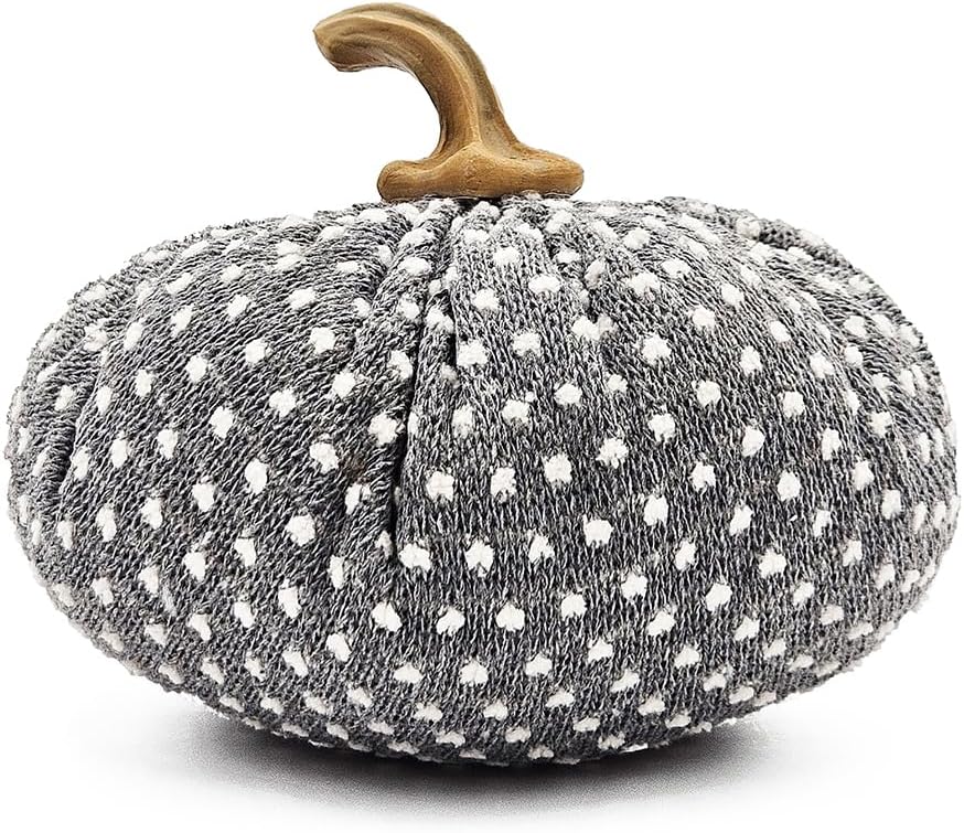 Charming Set of 3 Fabric Pumpkins for Fall Decor