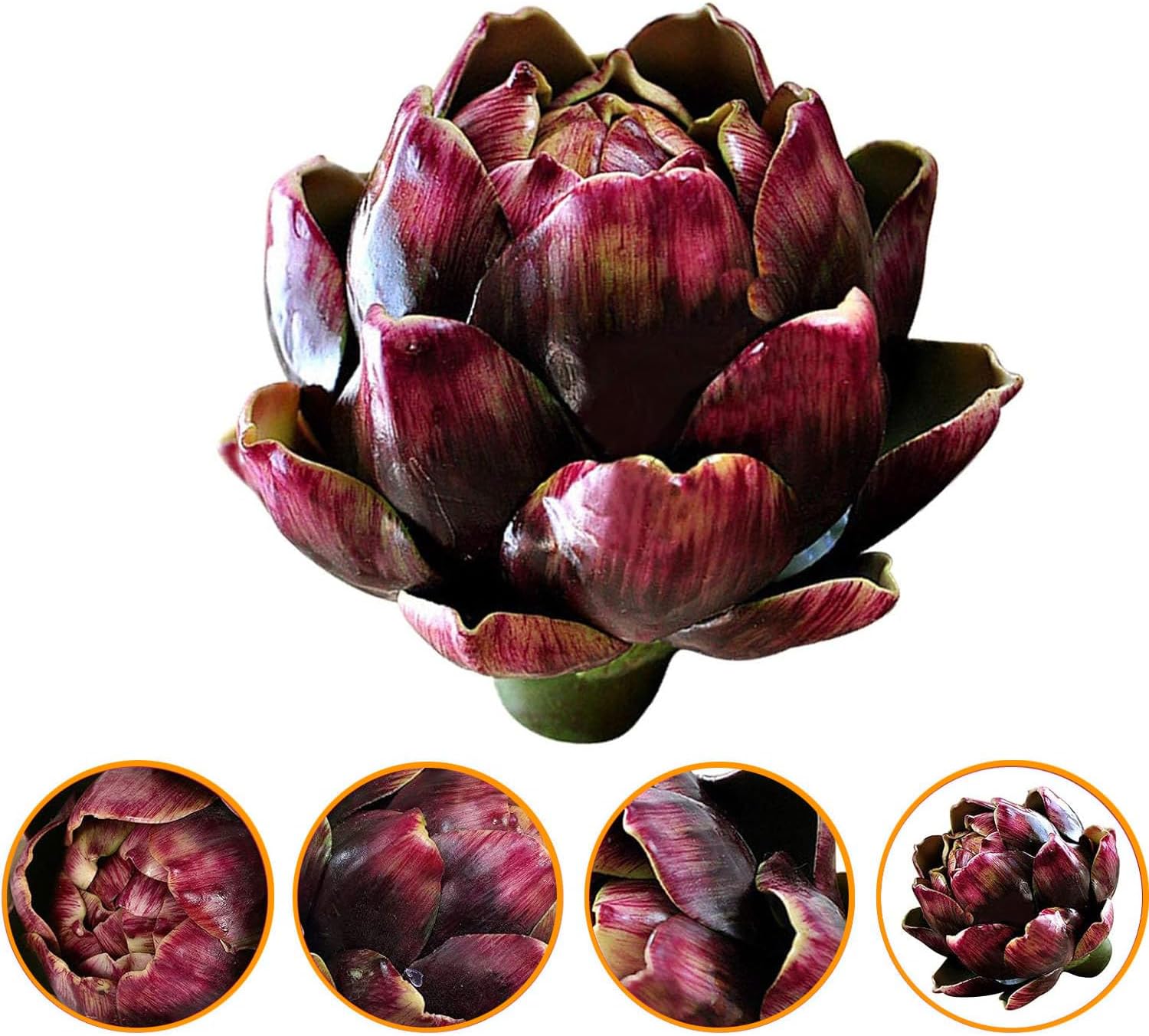 WESAPPINC 3Pcs Large Green Artificial Artichokes Decor